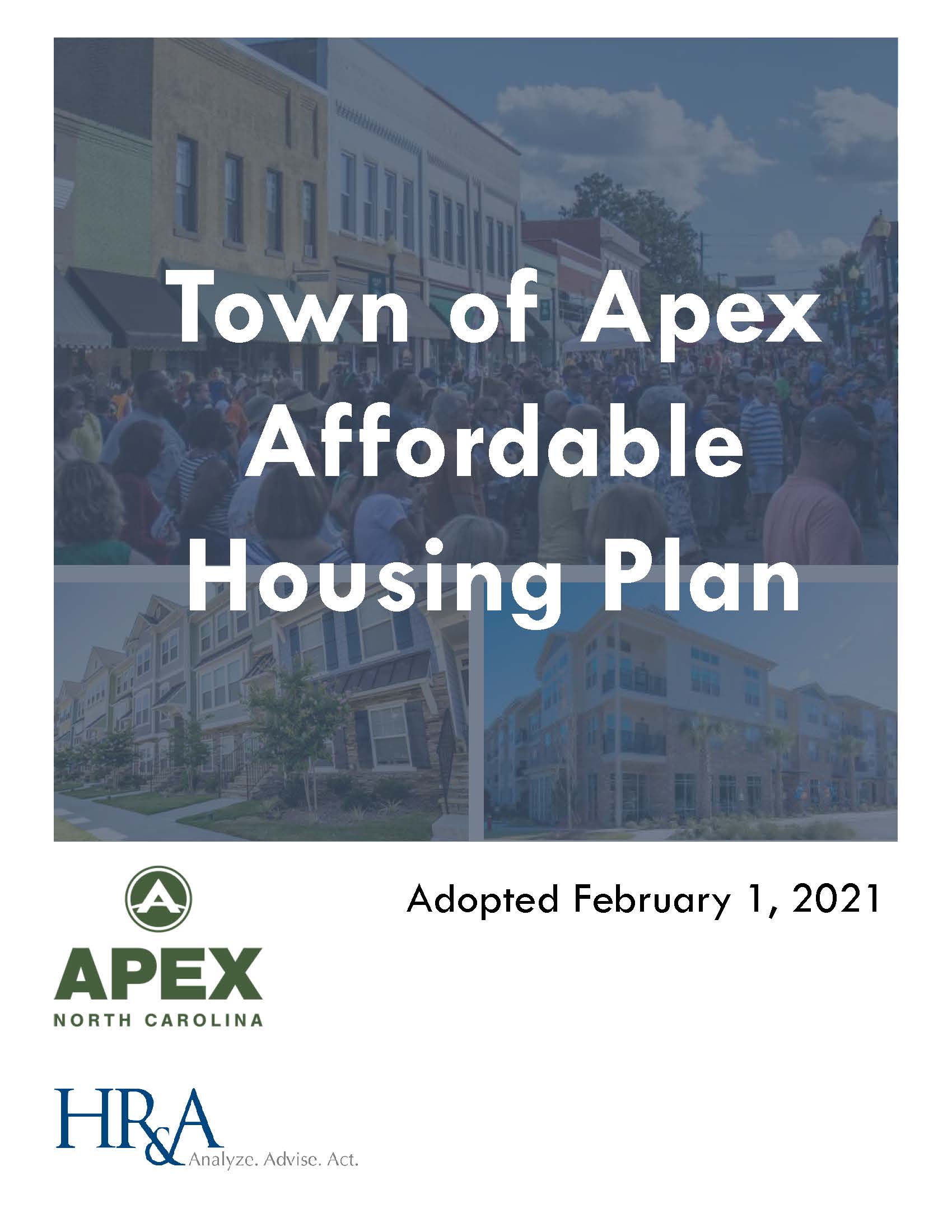 Apex Affordable Housing Plan_Adopted Cover Opens in new window